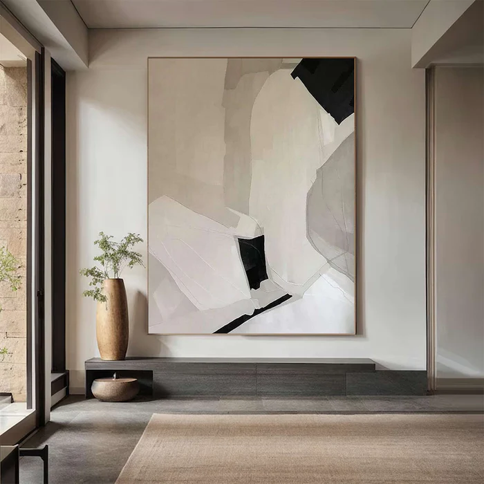 Beige & Brown Abstract #BB004