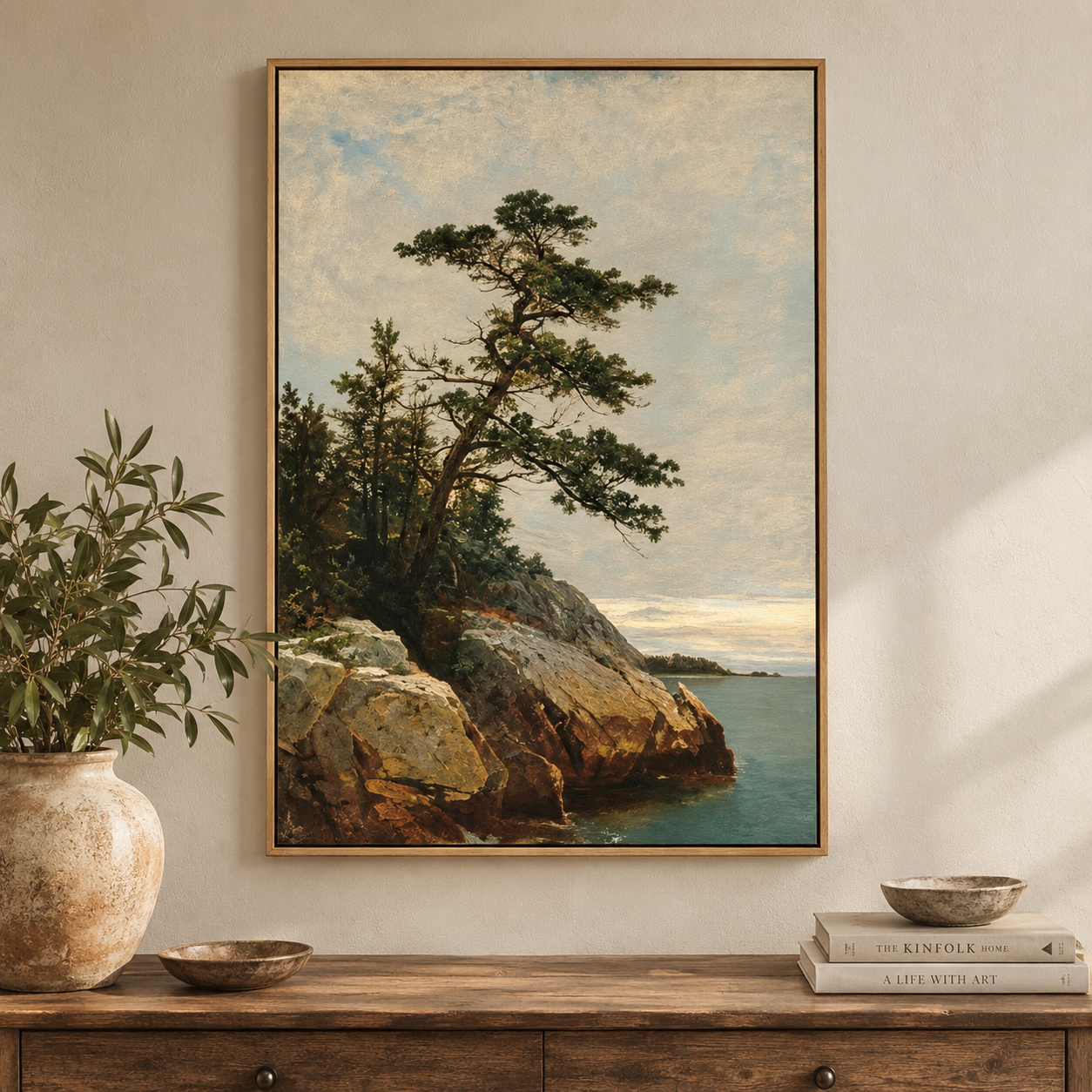 Rocky Coast Landscape Wall Art #LS021