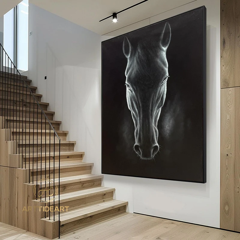 Abstract Animal Art Horse Texture Wall Art #AT017