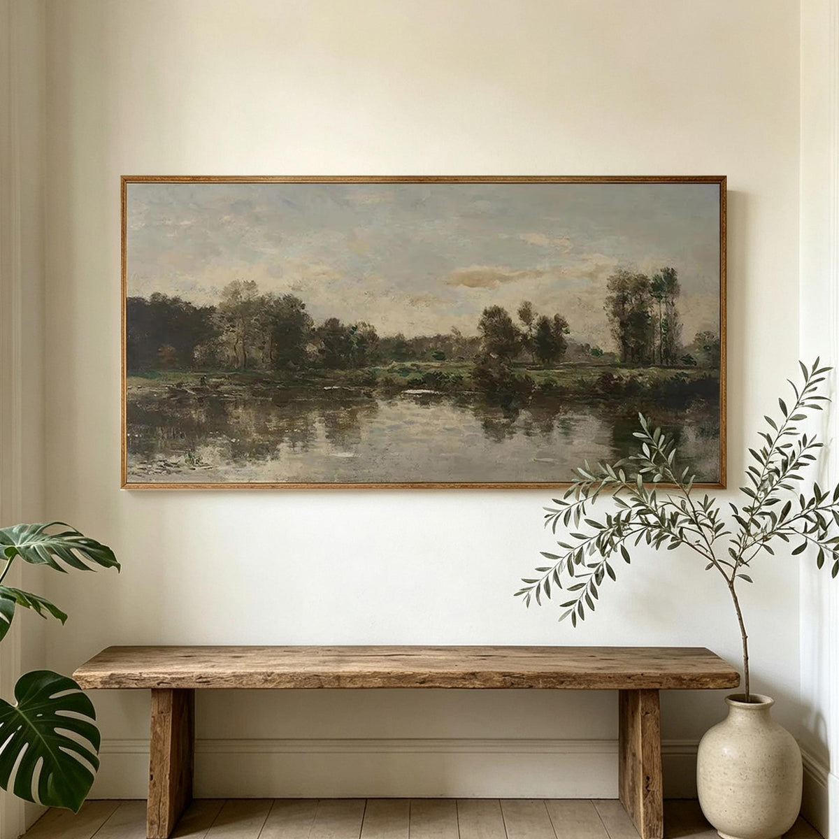 Quiet River Landscape Wall Art #LS055