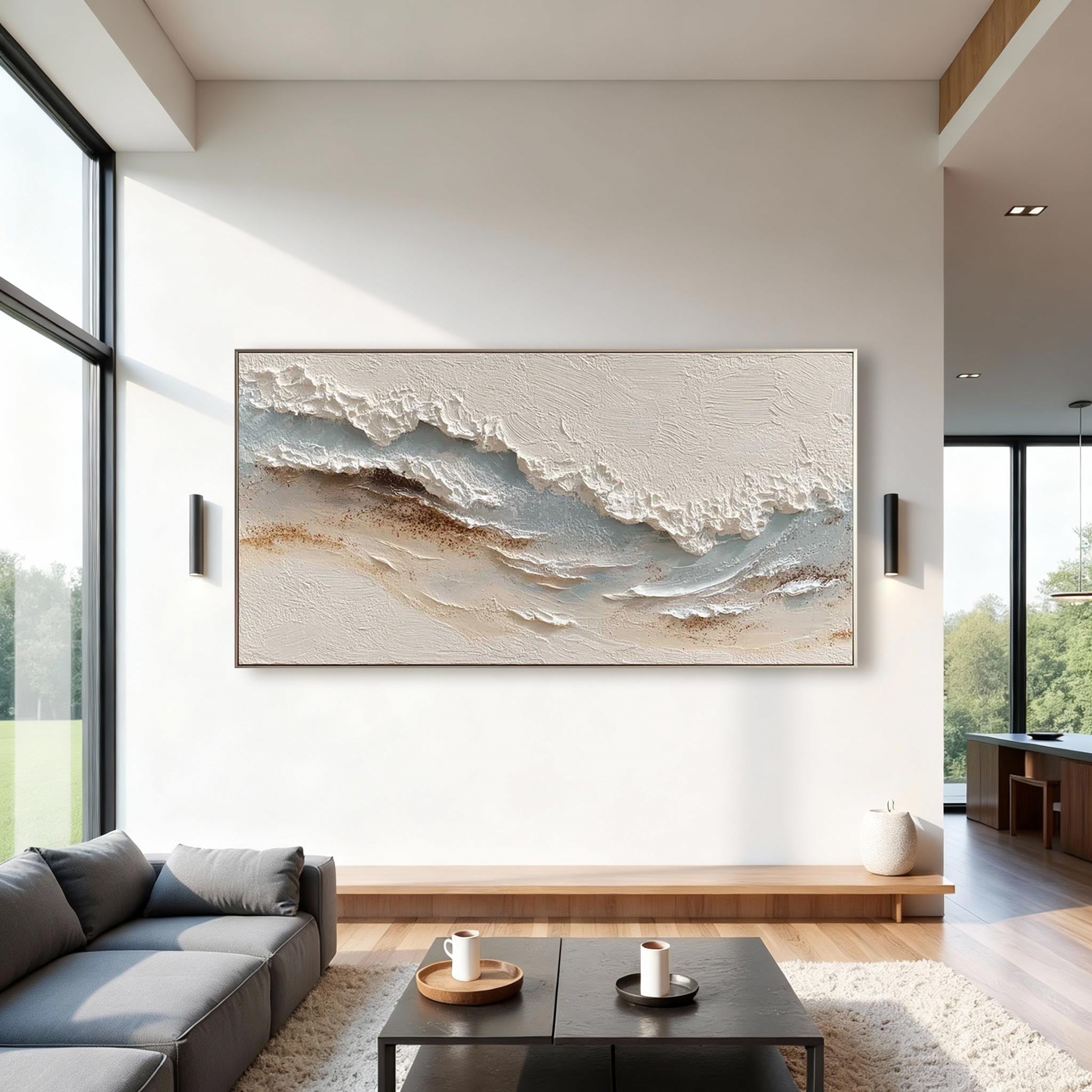 Modern Abstract Landscape Canvas Wall Art #MA003