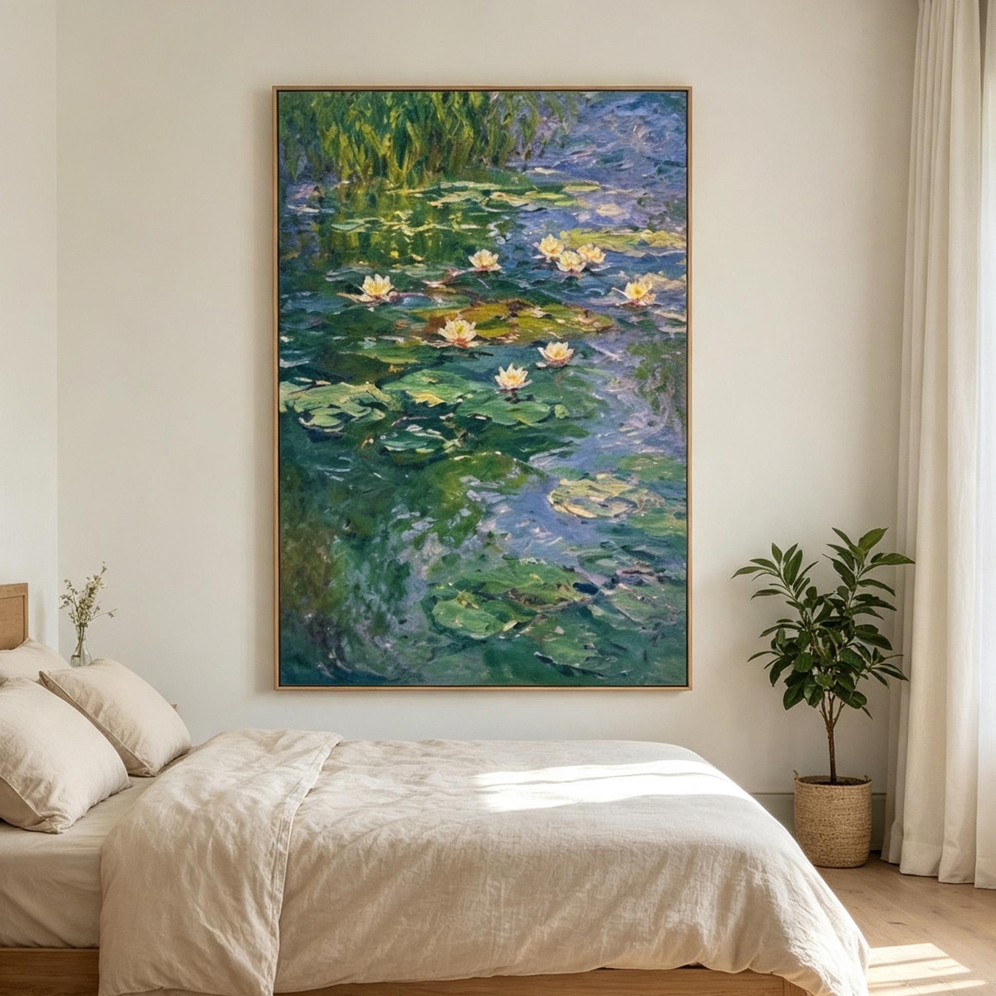Water Lily Pond Landscape Wall Art #LS016