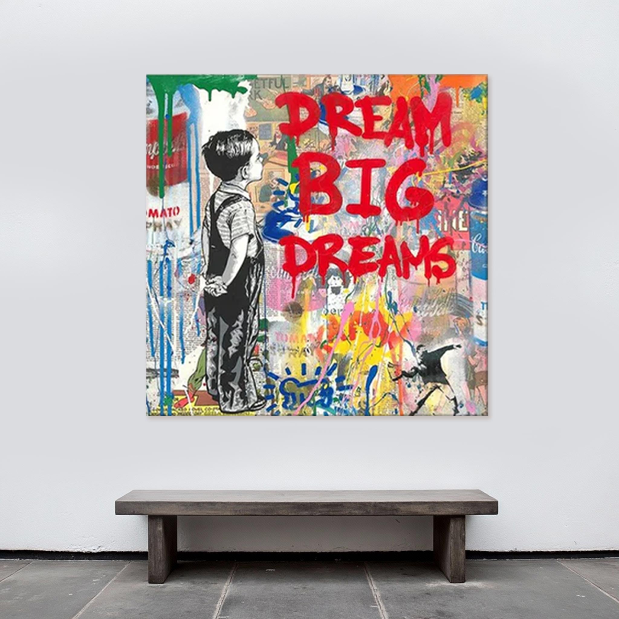 Dream Big Graffiti Wall Pop Art #PP001