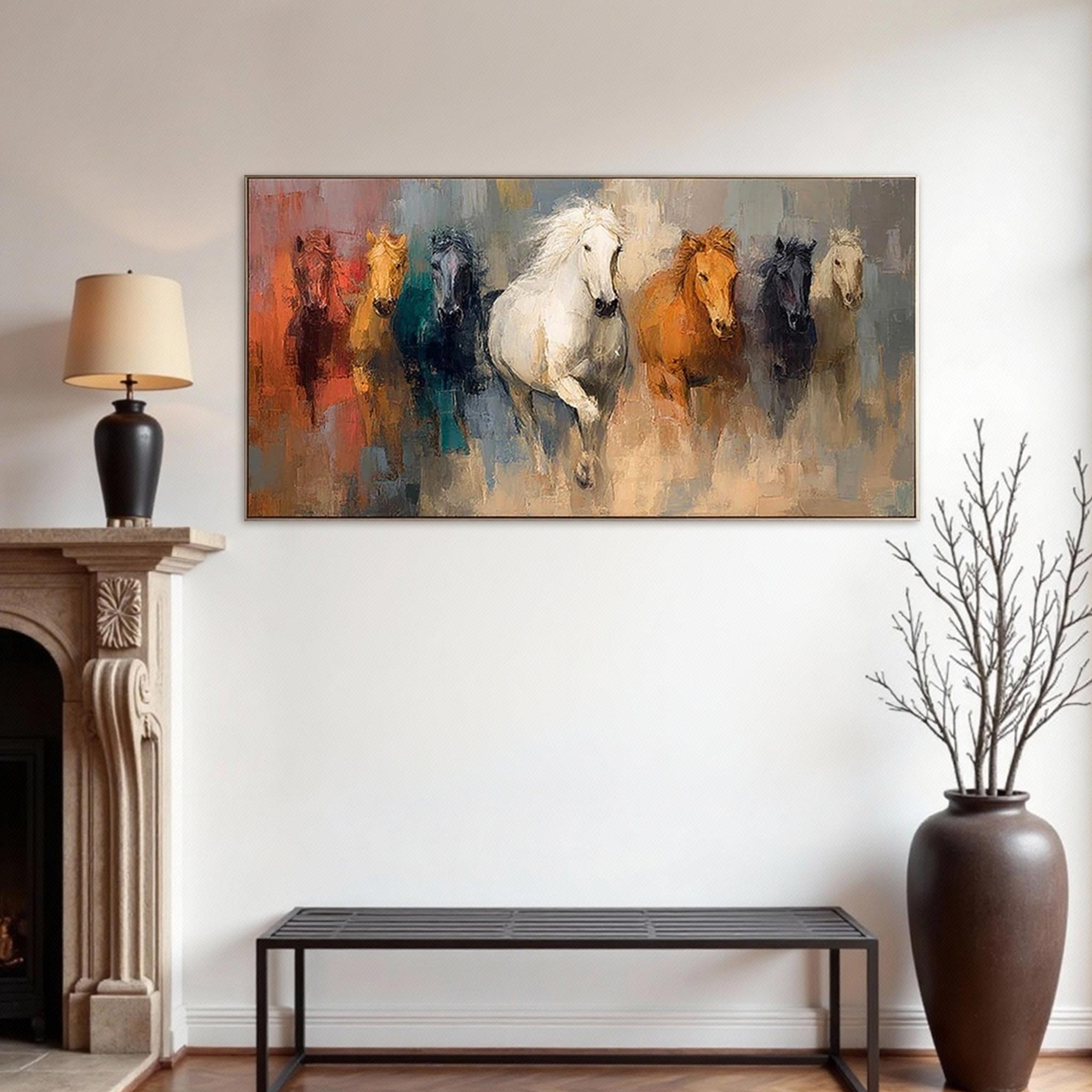 Modern Horse Canvas Wall Art #HA001