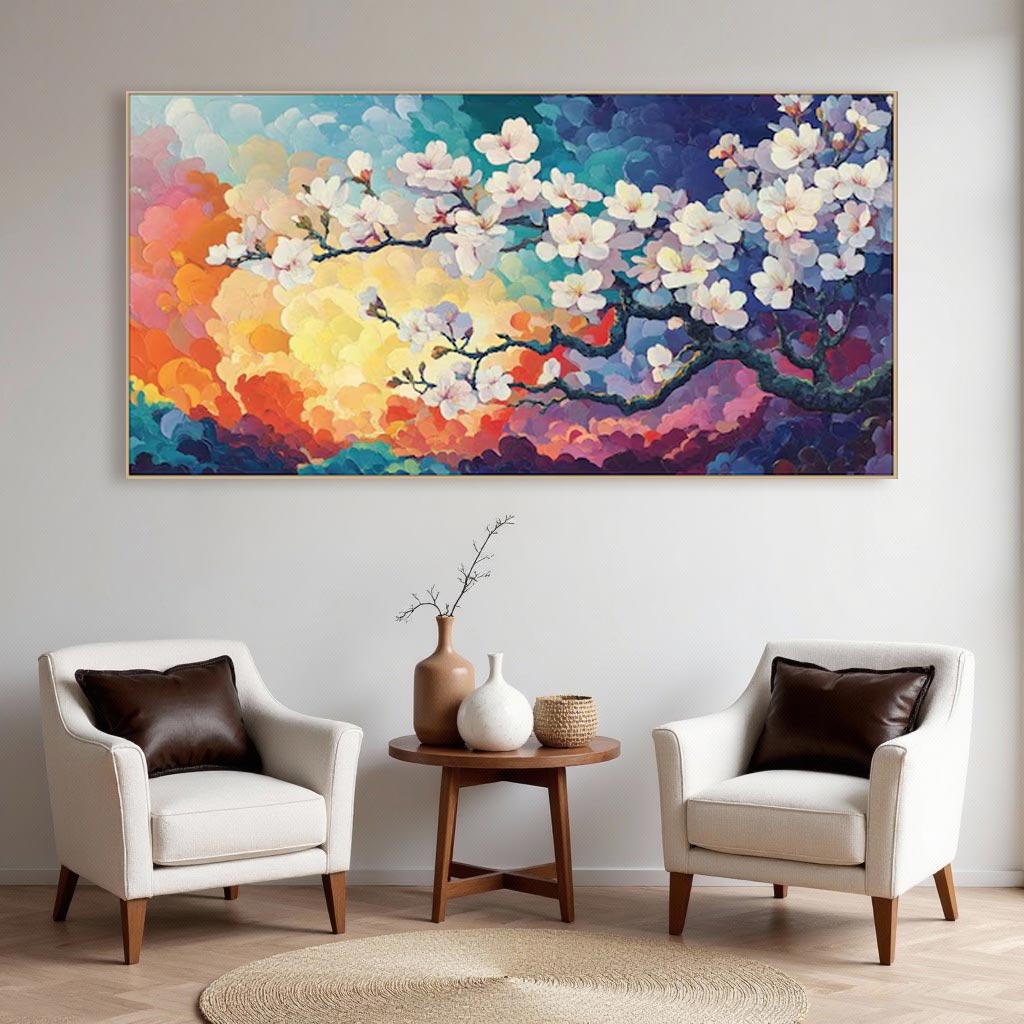 Floral Abstract Landscape Painting #AT040