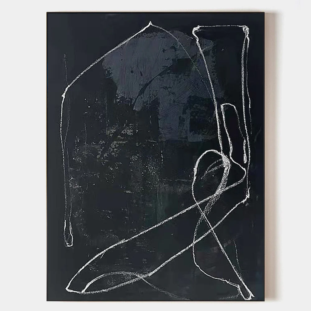 Black Abstract Painting #BT008