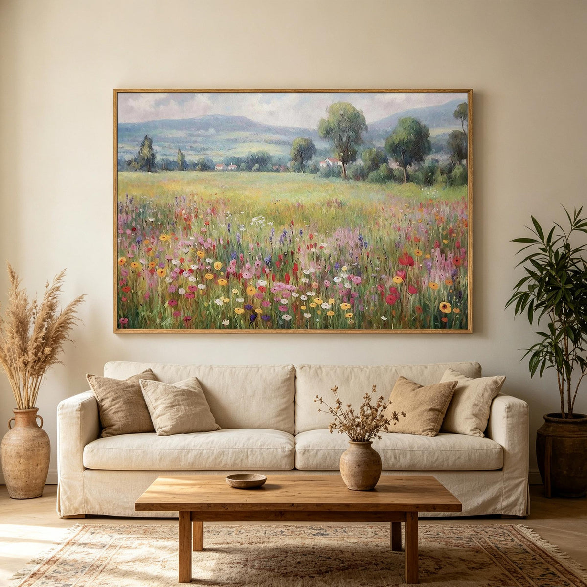 Colorful Wildflower Meadow Wall Art #LS051