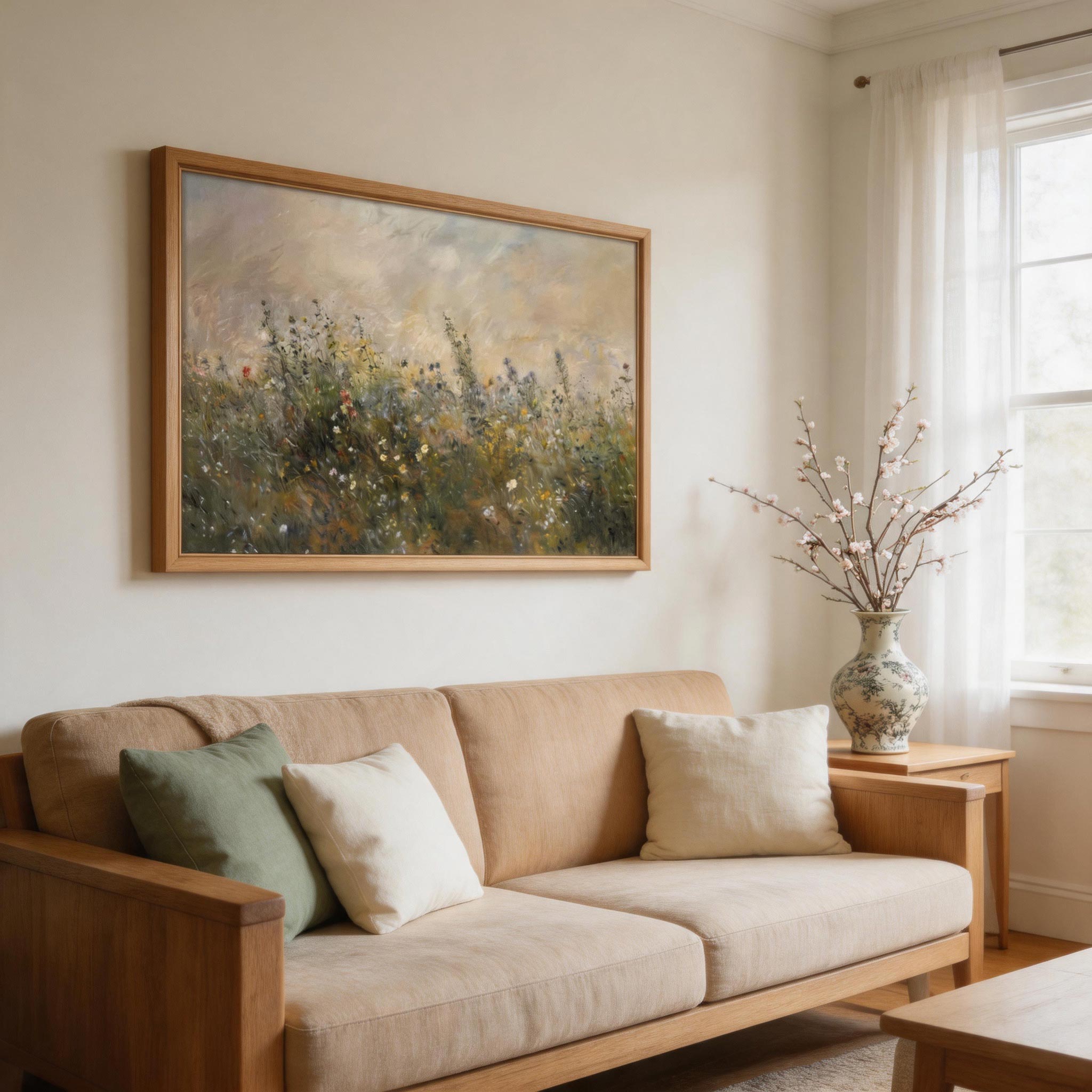Wildflower Meadow Landscape Wall Art #FL024