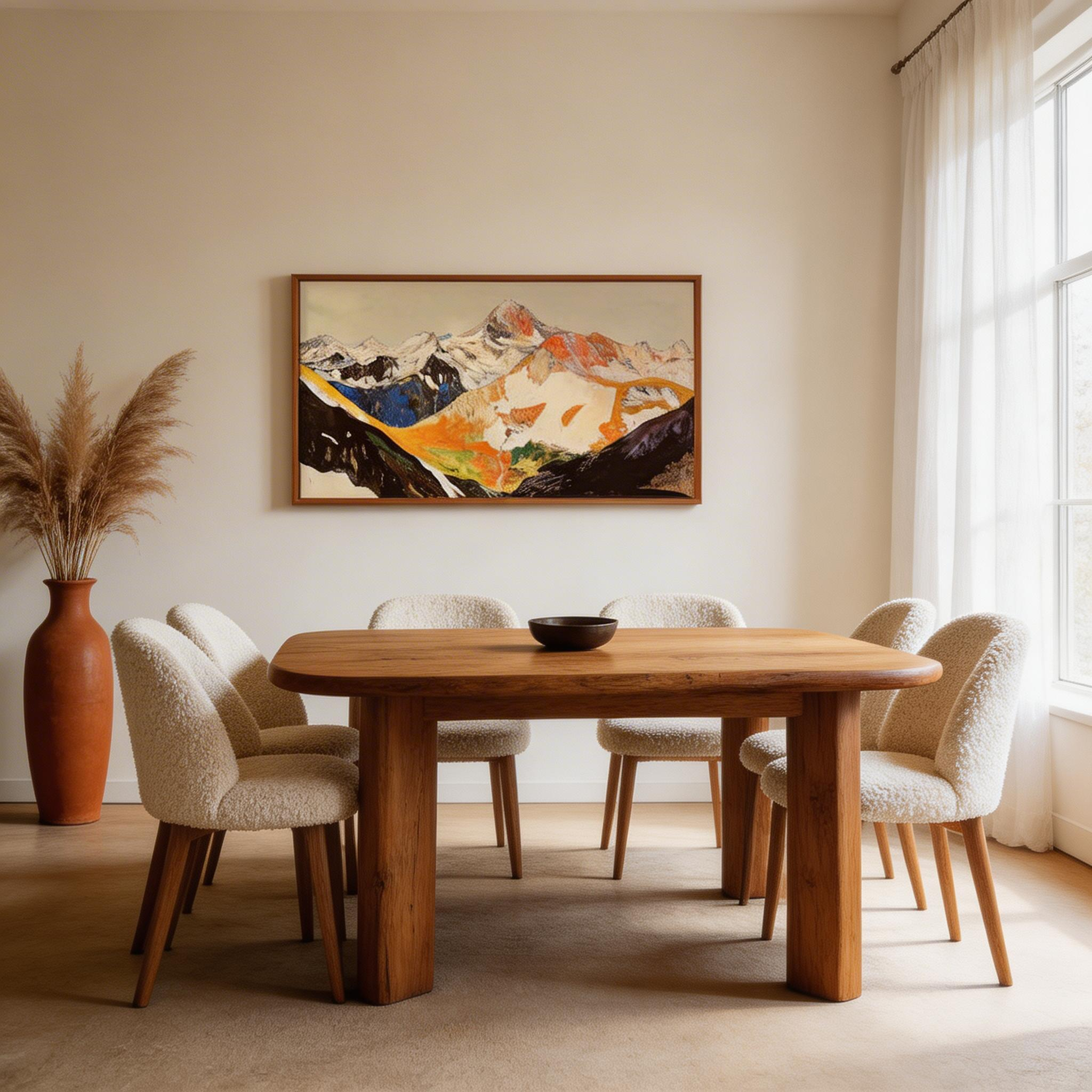 Abstract Mountain Landscape Wall Art – Colorful Canvas Painting #MA032