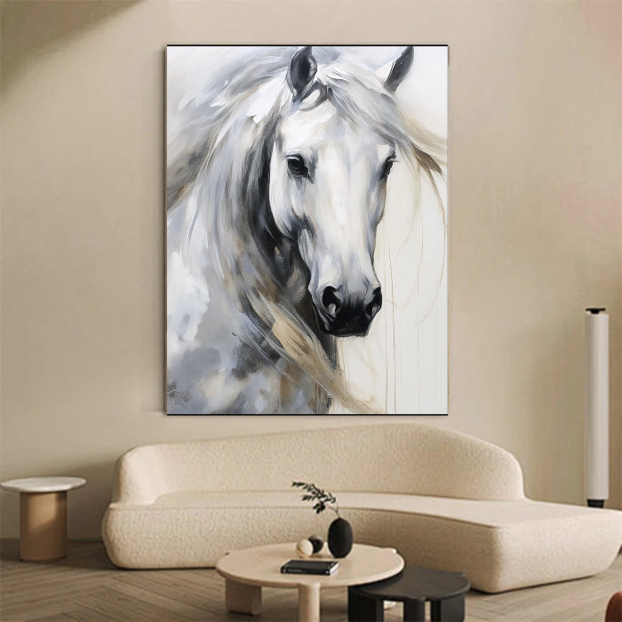 Abstract Animal Art Horse Textured Wall Art #AT004