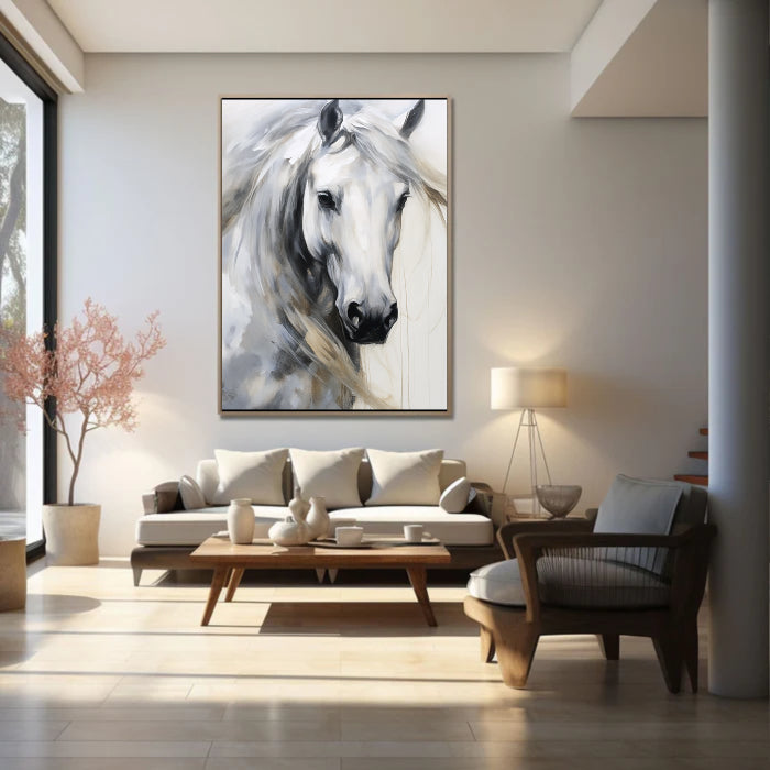 Abstract Animal Art Horse Textured Wall Art #AT004