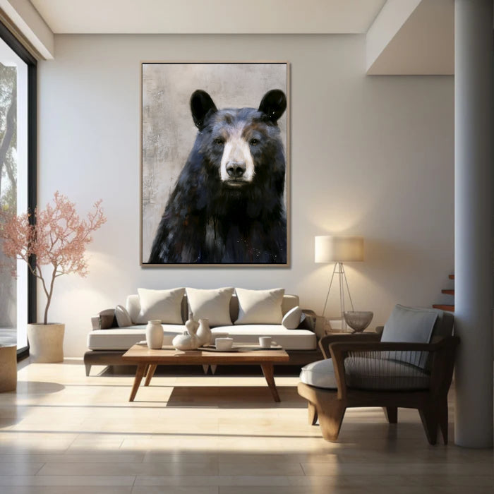 Abstract Animal Art Bear Texture Wall Art #AT006
