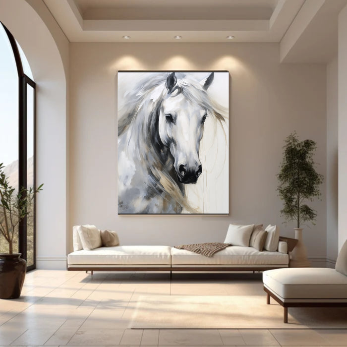 Abstract Animal Art Horse Textured Wall Art #AT004