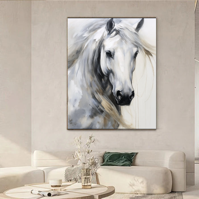 Abstract Animal Art Horse Textured Wall Art #AT004