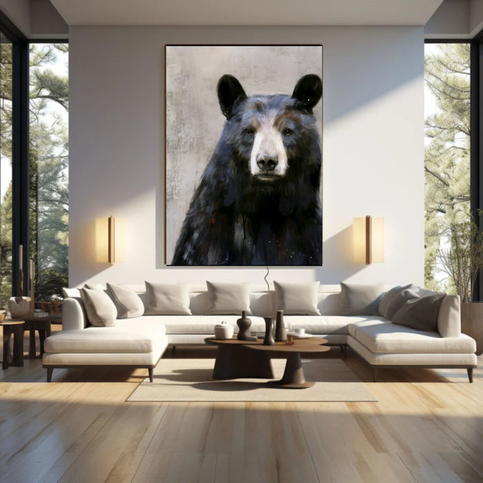 Abstract Animal Art Bear Texture Wall Art #AT006