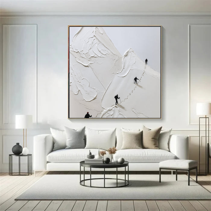 White Textured Minimalist Wall Art #WT007