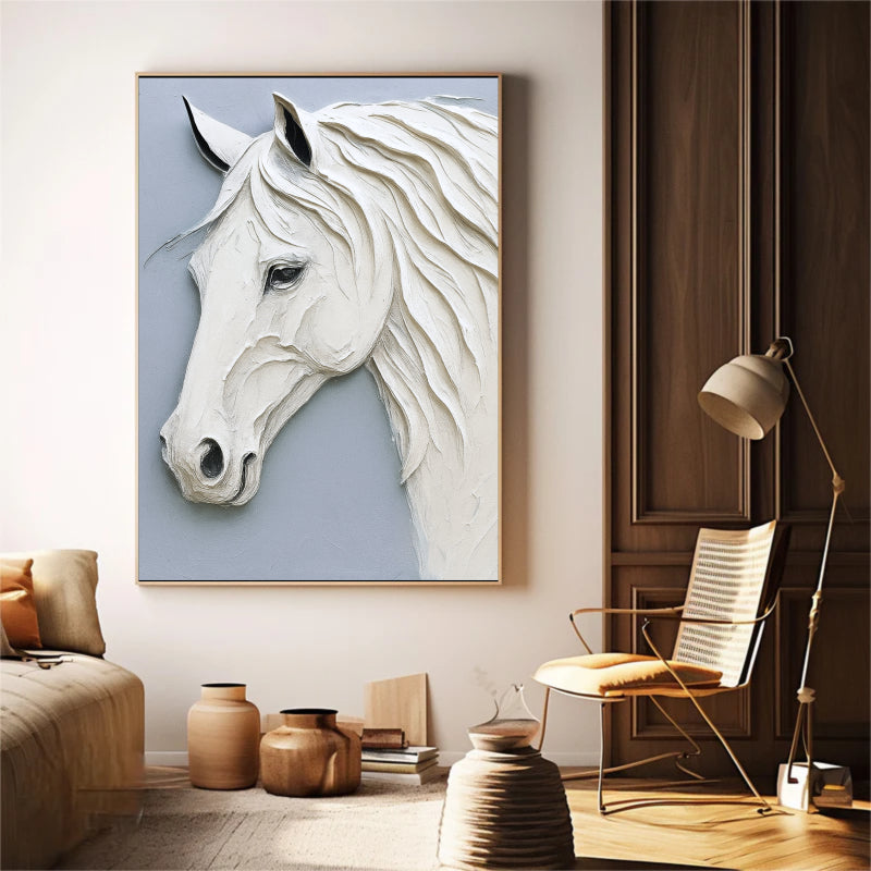 Abstract Animal Art Horse Textured Wall Art #AT002