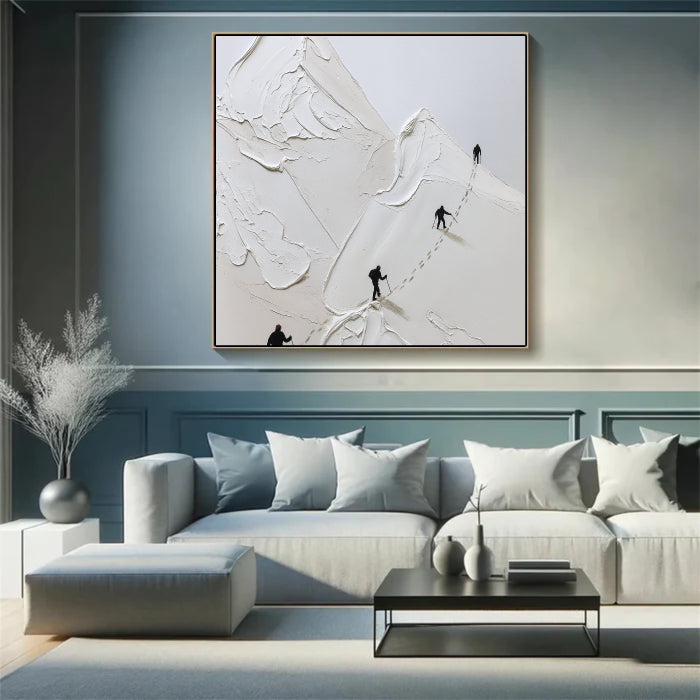 White Textured Minimalist Wall Art #WT006
