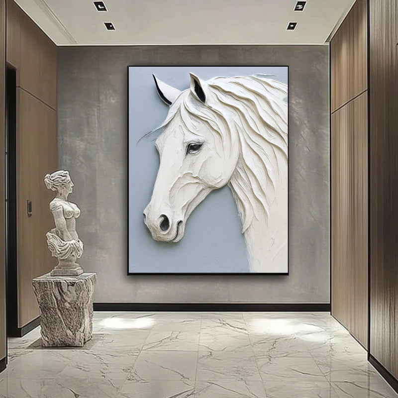 Abstract Animal Art Horse Textured Wall Art #AT002