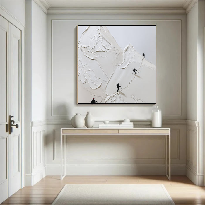 White Textured Minimalist Wall Art #WT007