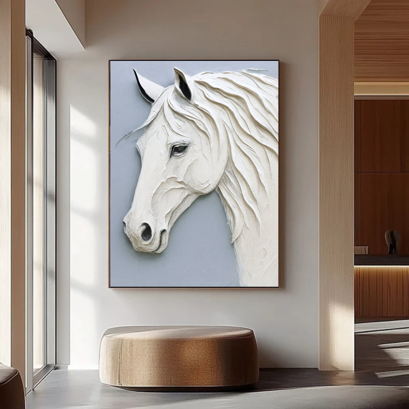 Abstract Animal Art Horse Textured Wall Art #AT002