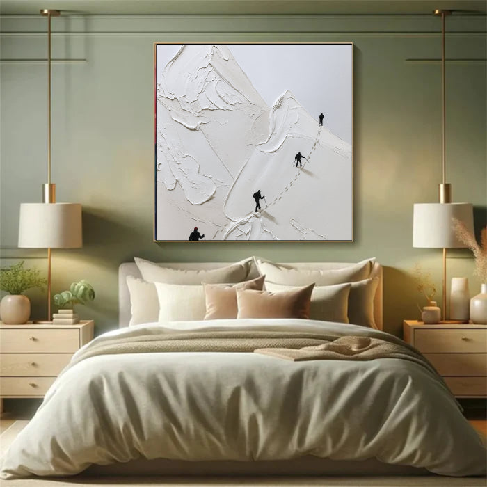 White Textured Minimalist Wall Art #WT007