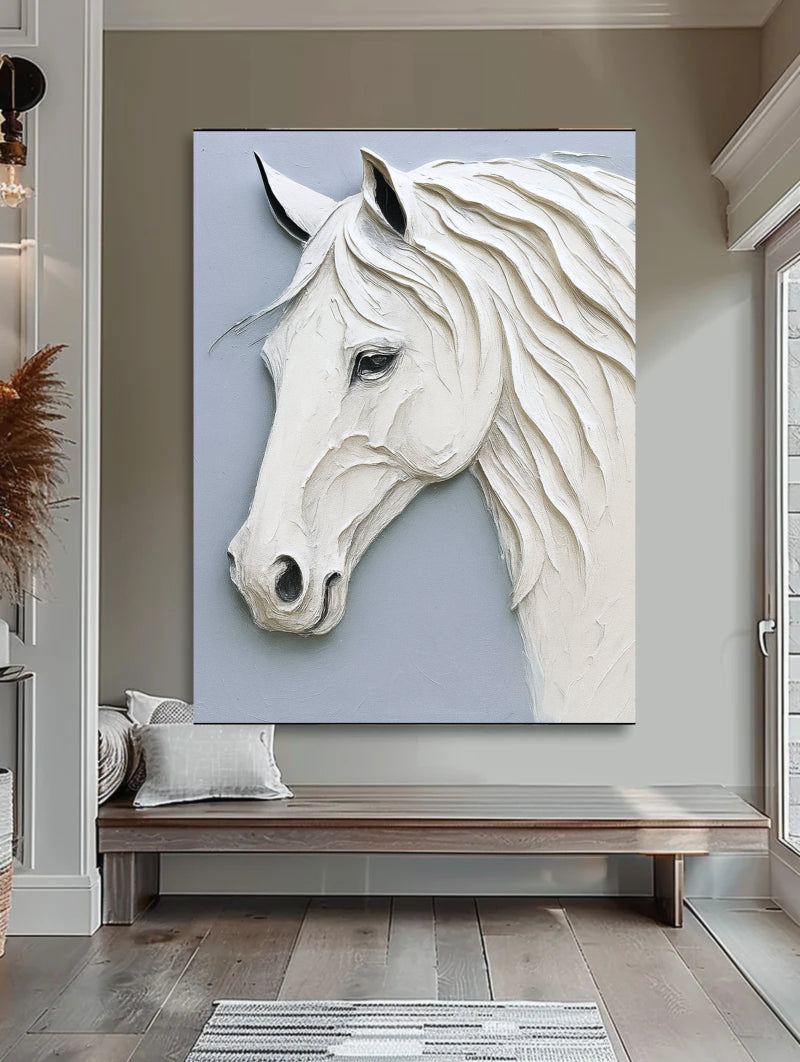 Abstract Animal Art Horse Textured Wall Art #AT002