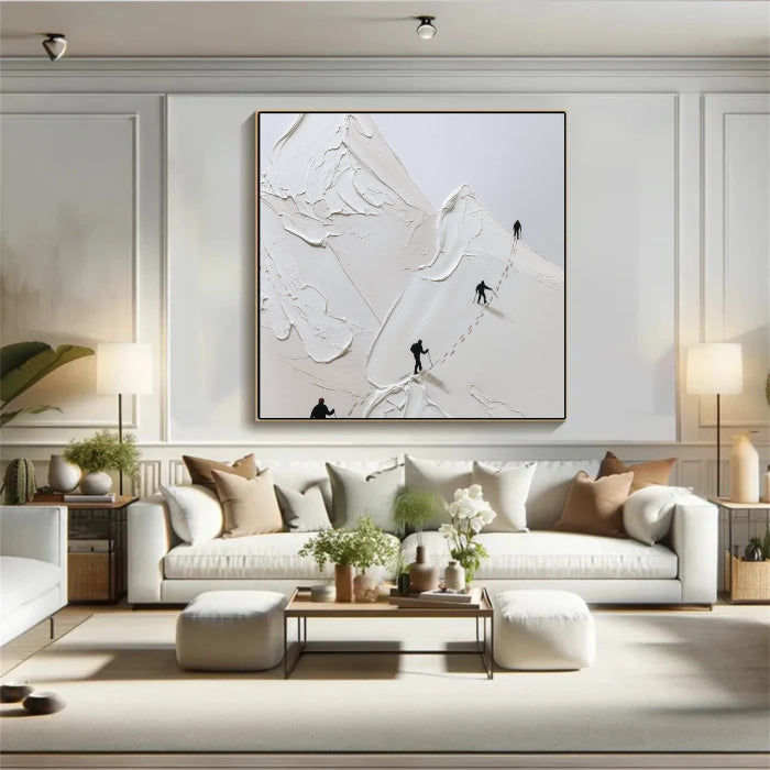 White Textured Minimalist Wall Art #WT006