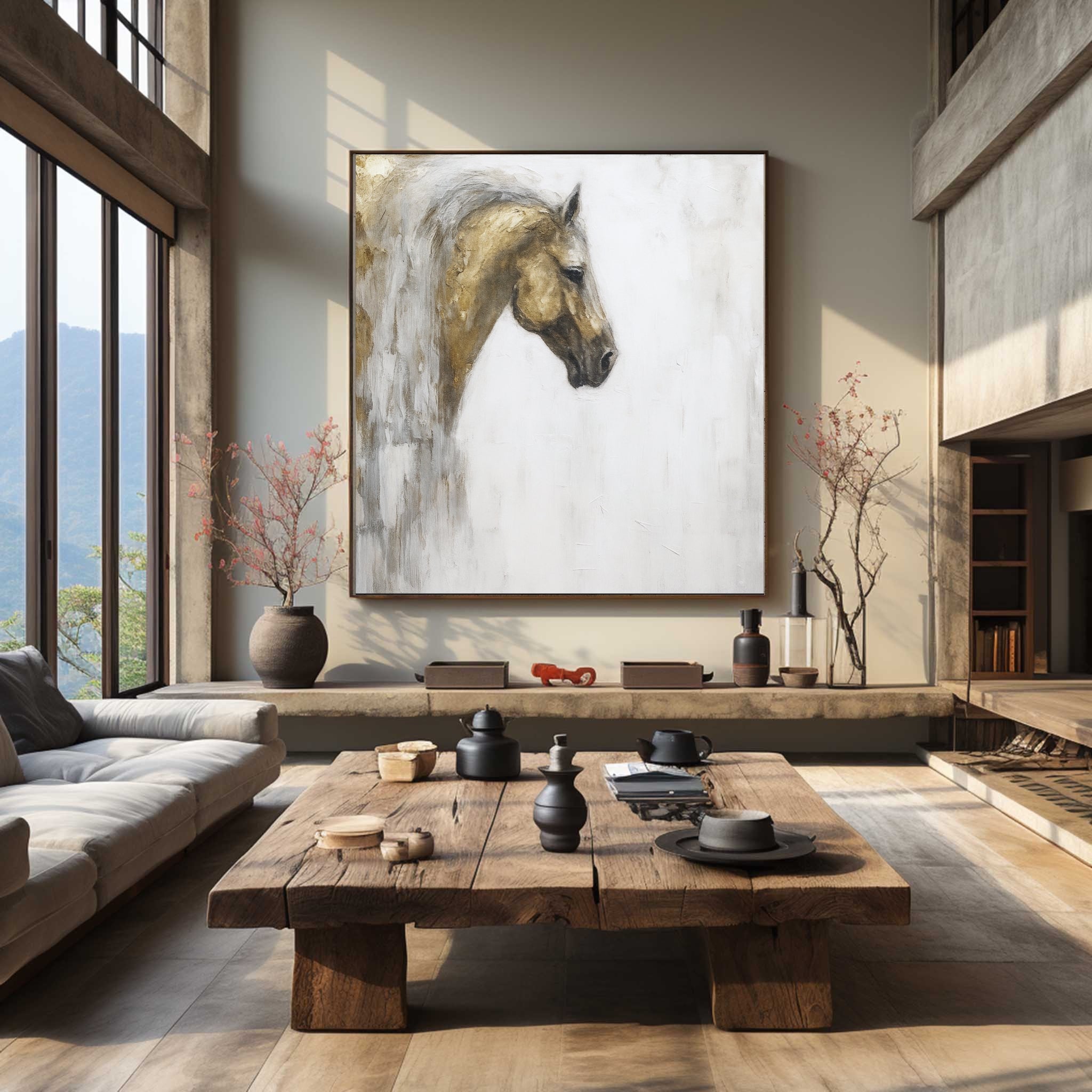 Abstract Animal Art Horse Texture Wall Art #AT001