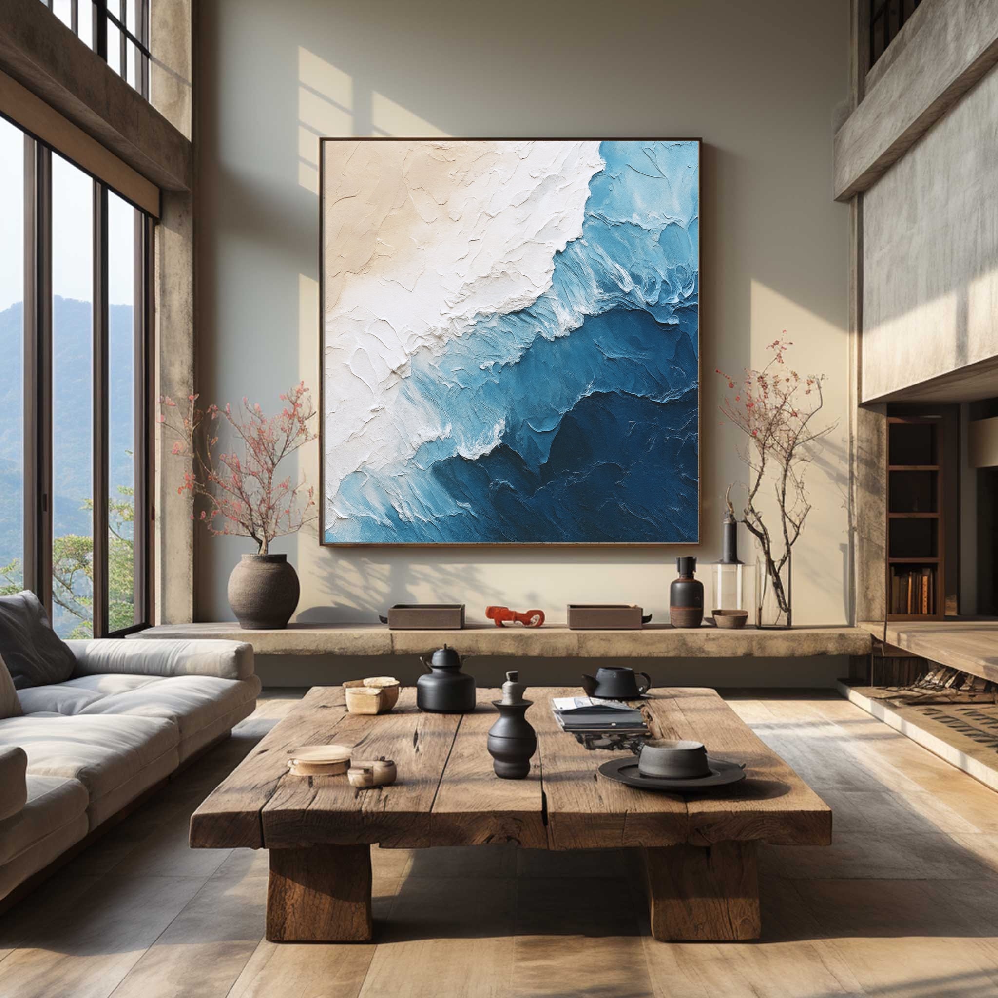 White Textured Minimalist Wall Art #WT002