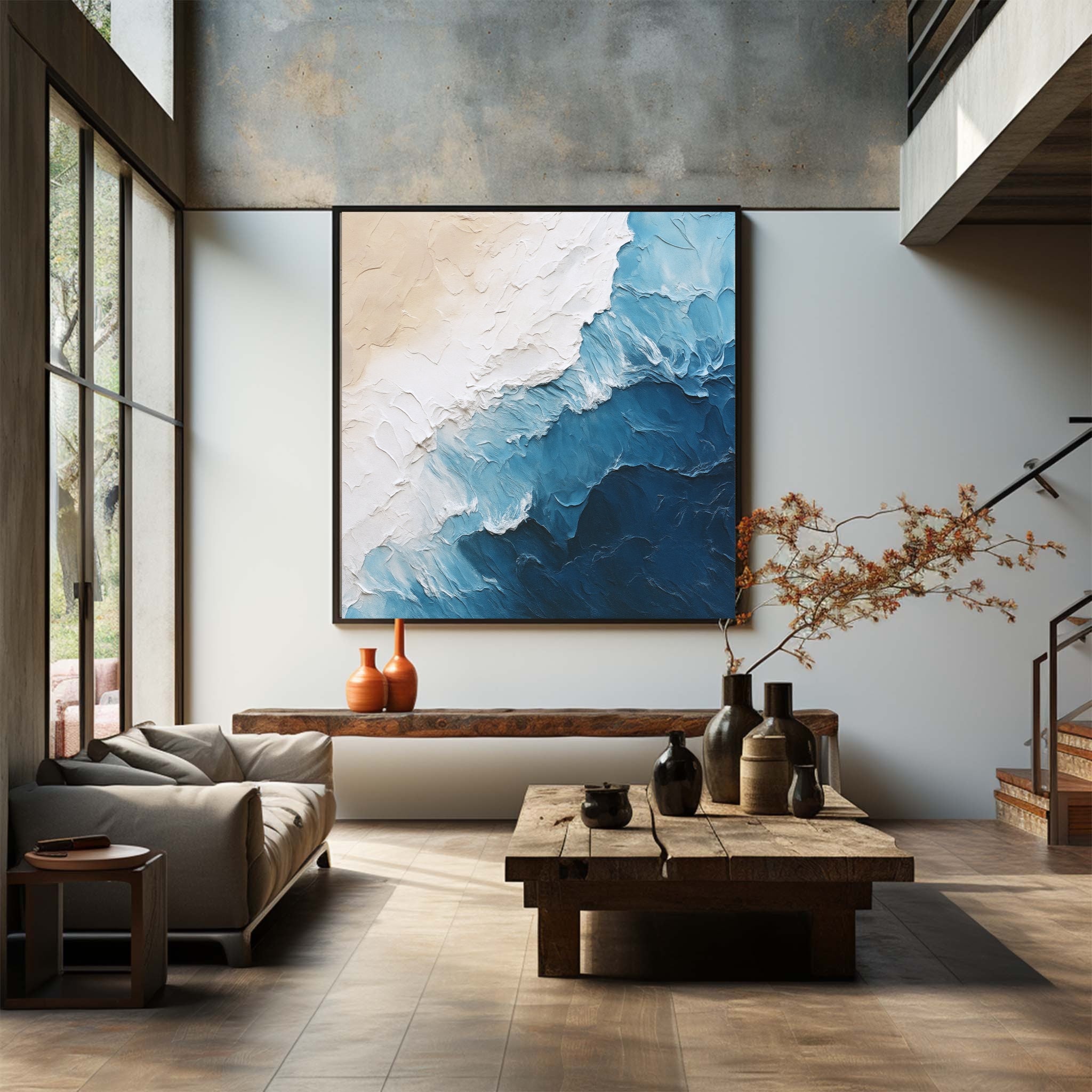 White Textured Minimalist Wall Art #WT002