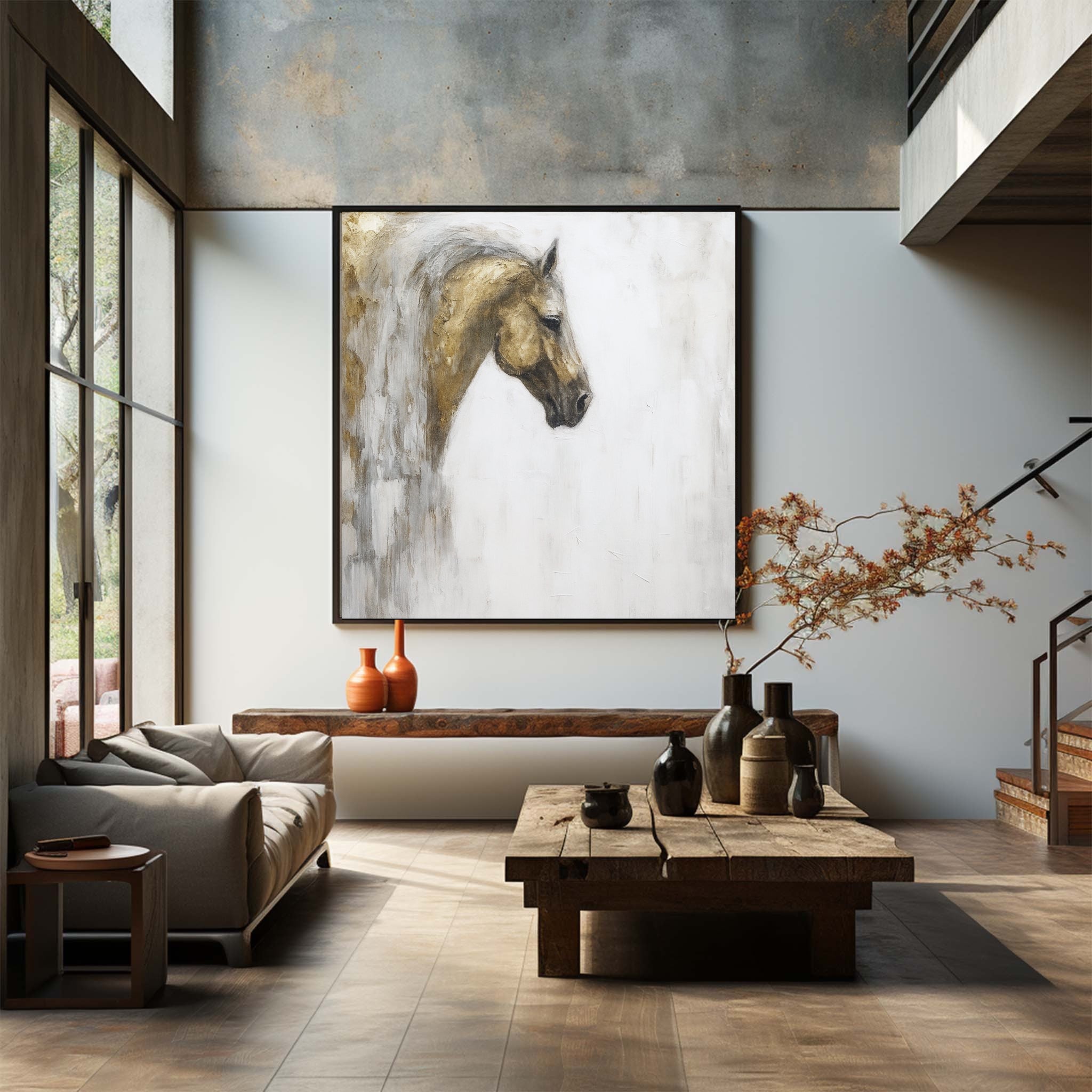 Abstract Animal Art Horse Texture Wall Art #AT001