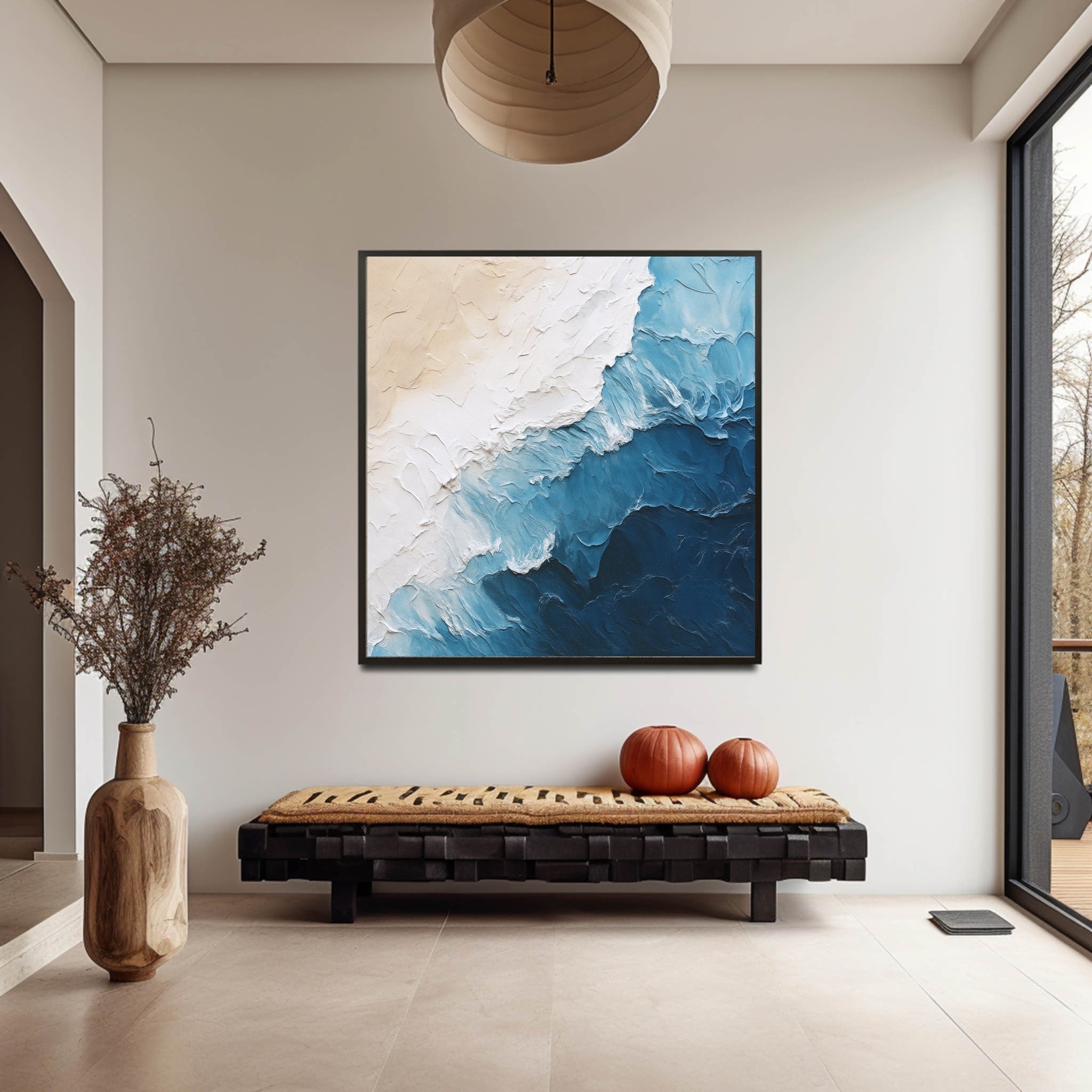 White Textured Minimalist Wall Art #WT002