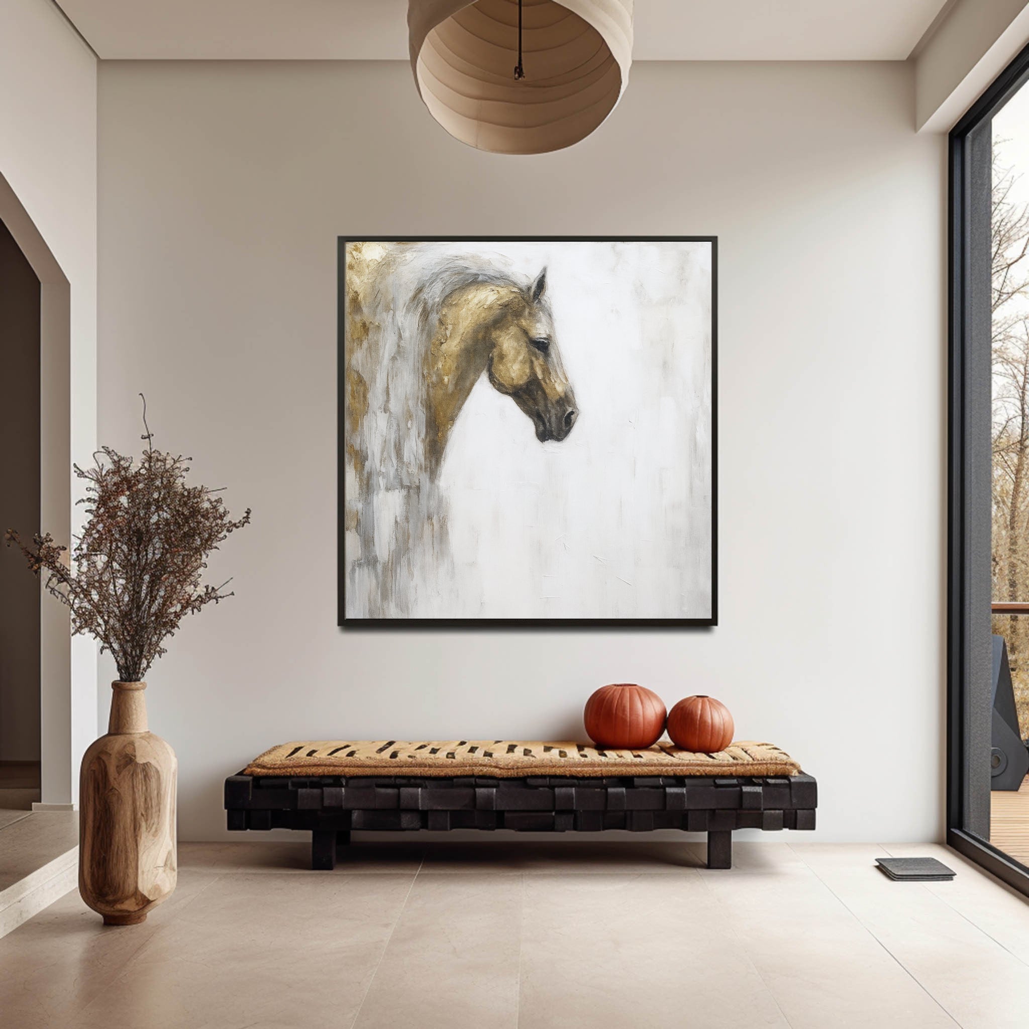 Abstract Animal Art Horse Texture Wall Art #AT001