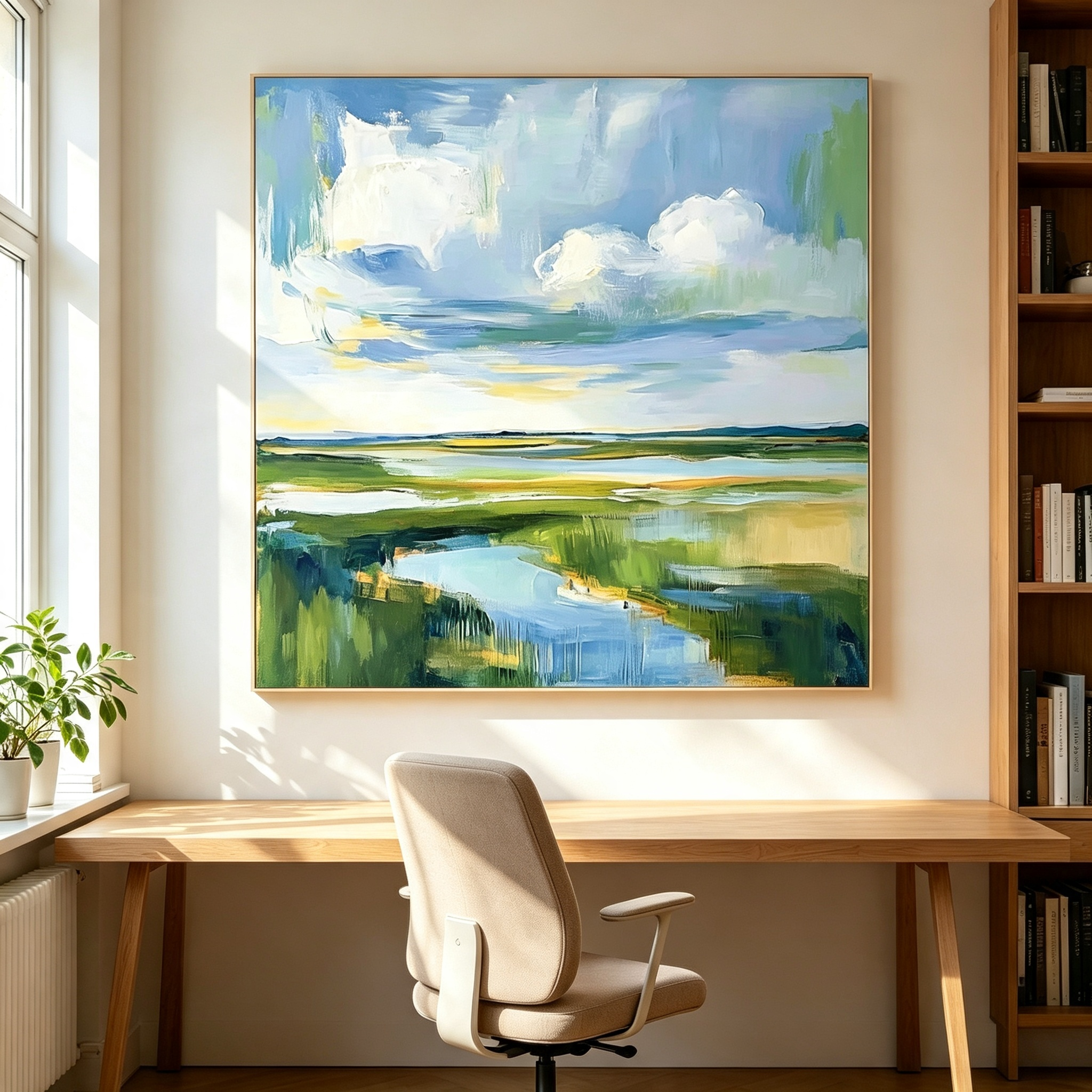 Abstract Wetland Landscape Wall Art #LS012