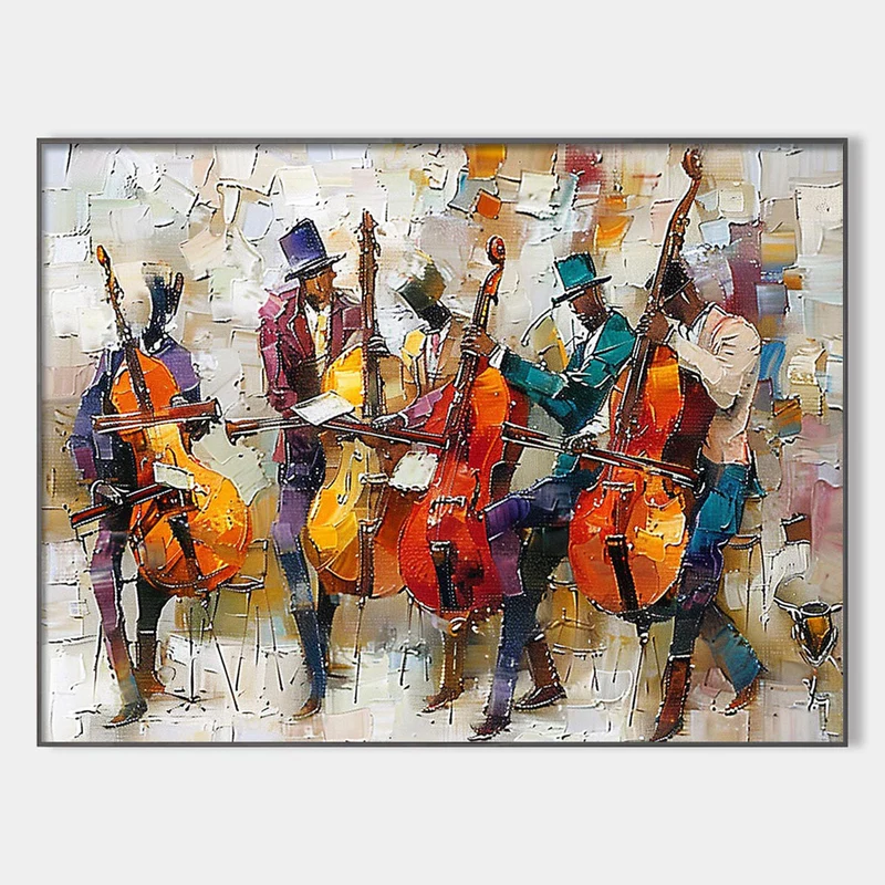 Jazz Ensemble | Colorful Musician Wall Art #CP060