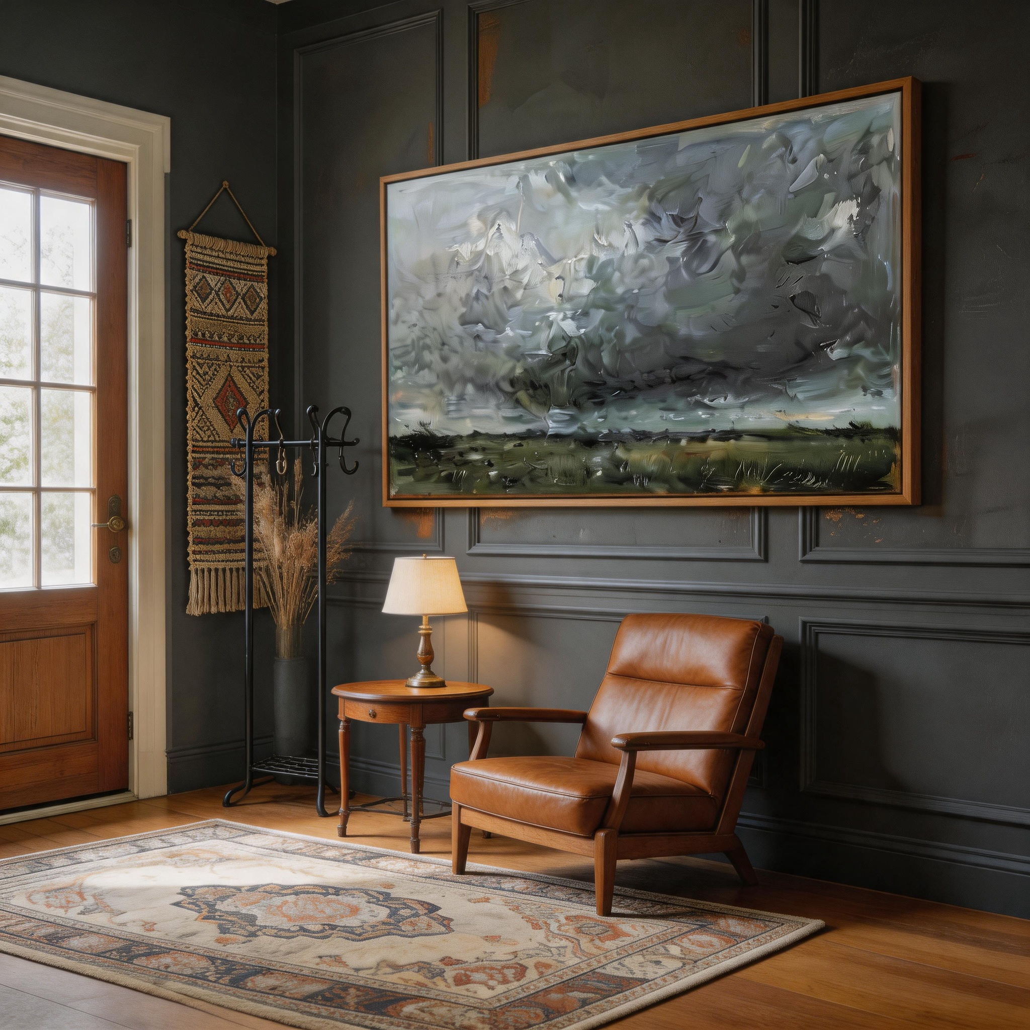 Moody Abstract Landscape Wall Art for Modern Luxury Home Decor #MA036