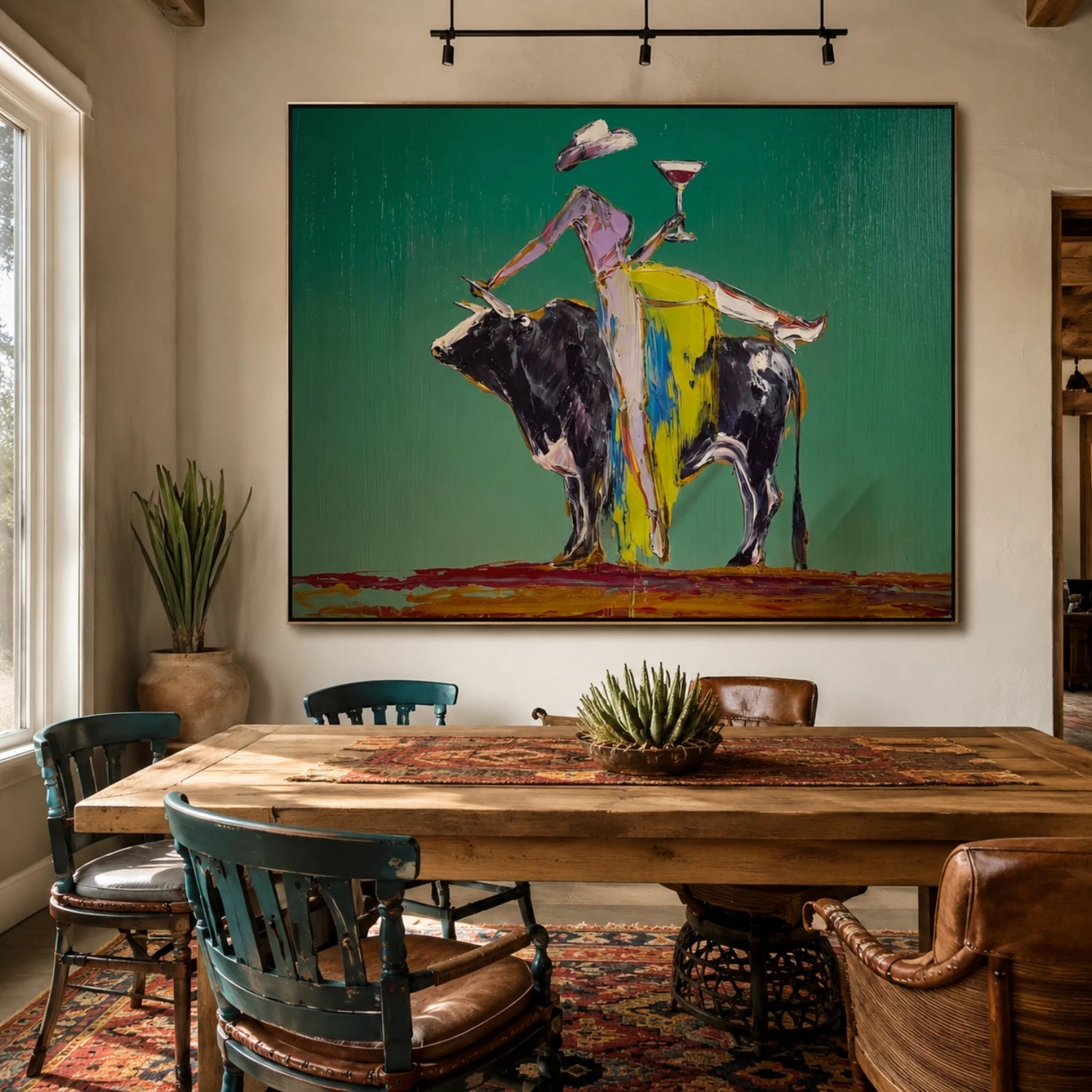 The Egrets' Hour — Dark Botanical Wetland Canvas Wall Art with White Herons #CP053