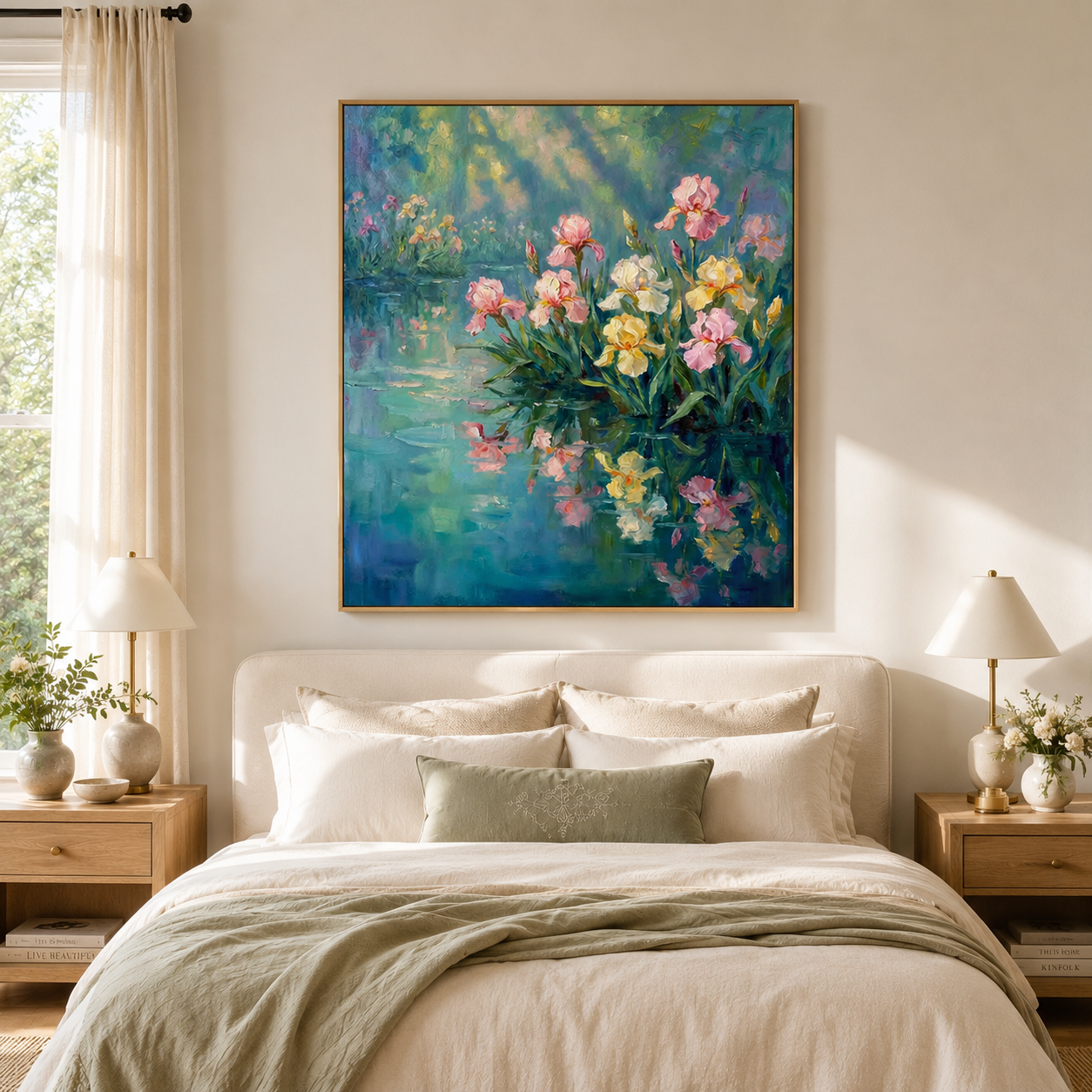 Water Garden Iris Wall Art #FL002