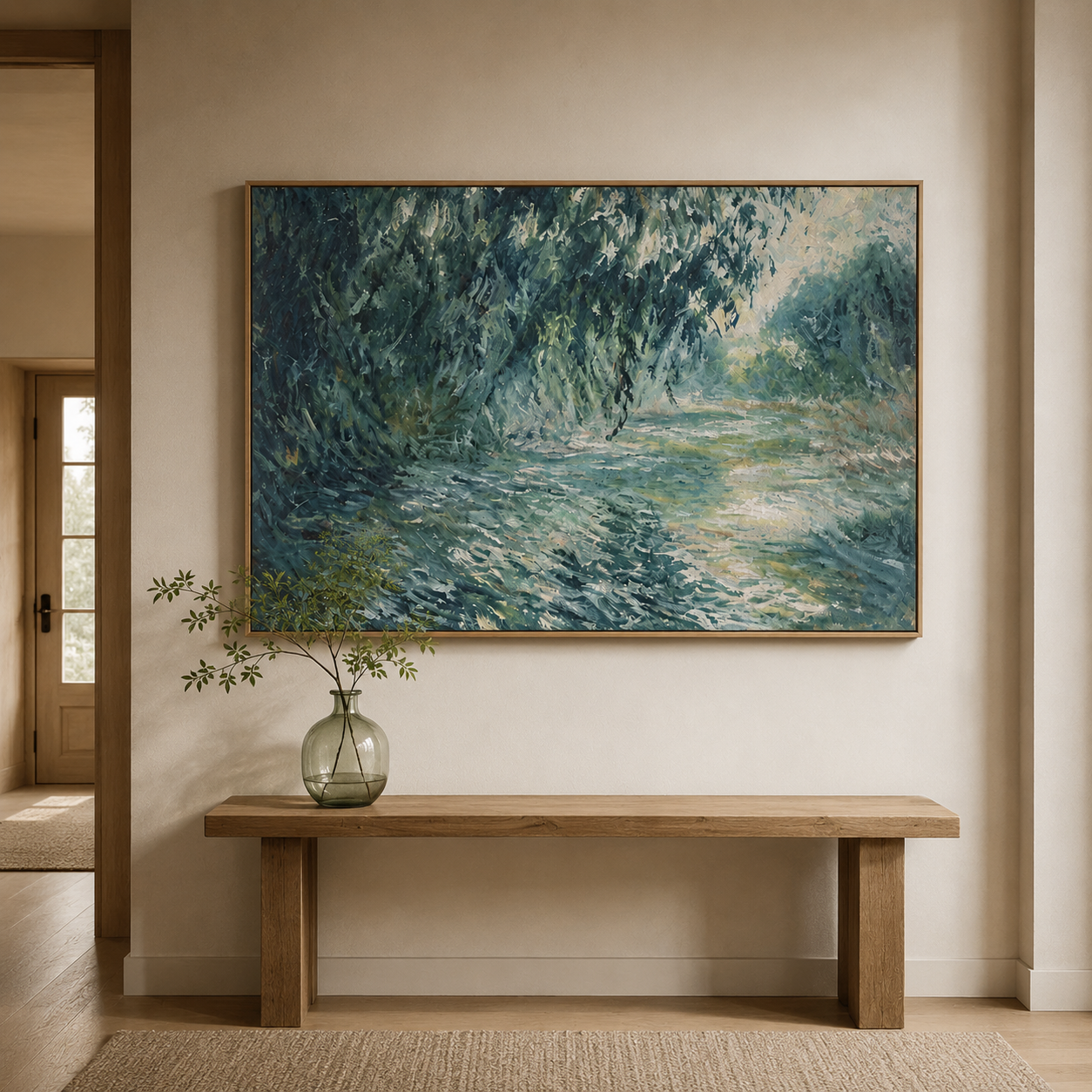 Impressionist River Landscape Wall Art #LS028