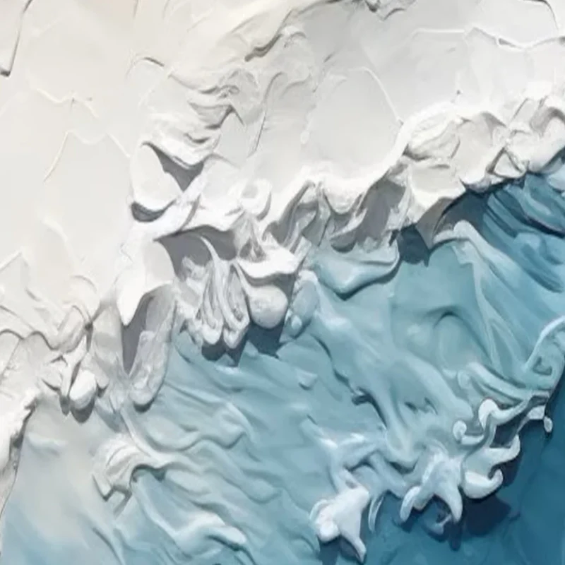 Blue Textured Minimalist Wall Art #BL002