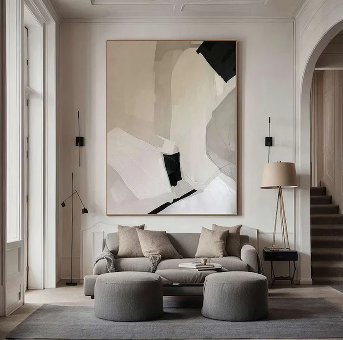 Beige & Brown Abstract #BB004