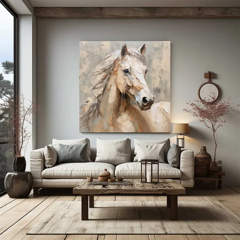 Abstract Animal Art Horse Texture Wall Art #AT014