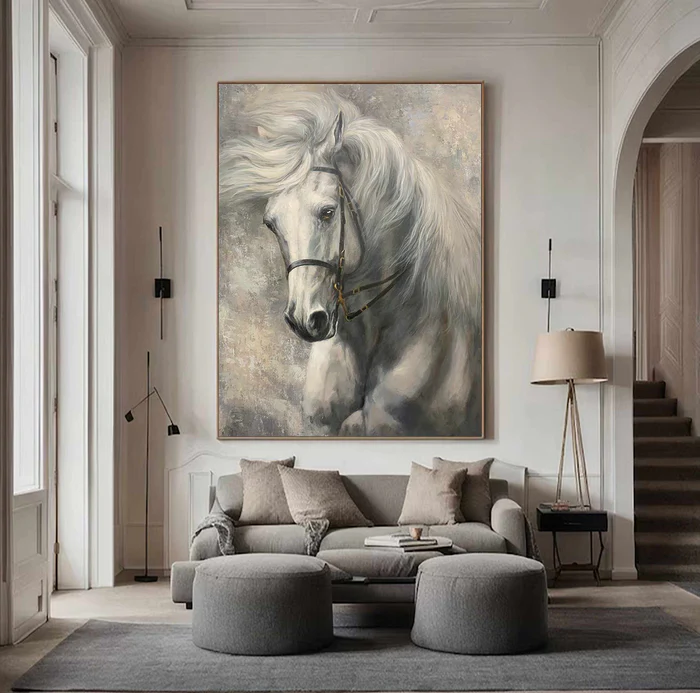 Abstract Animal Art Horse Texture Wall Art #AT016