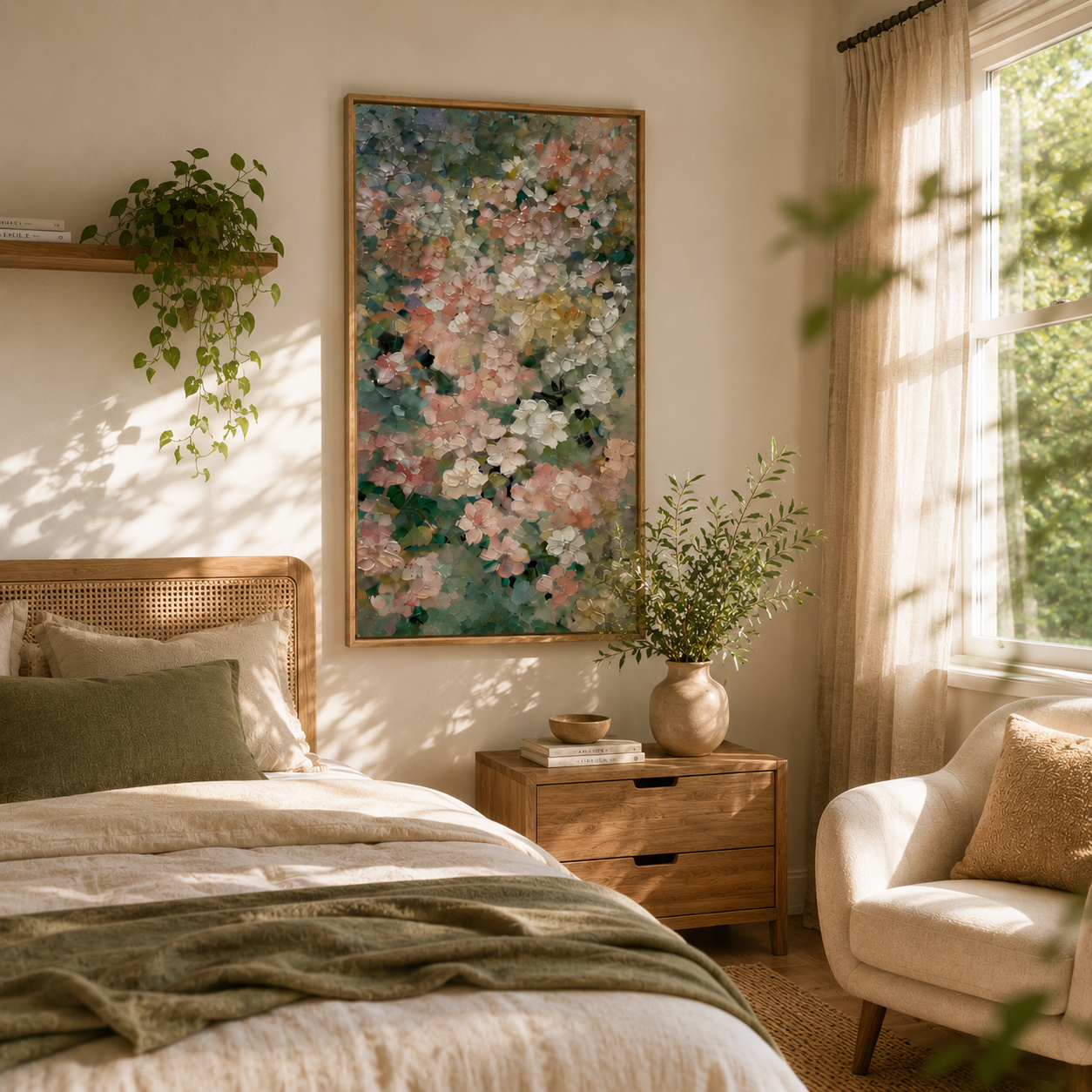 Blush Floral Dream Wall Art #FL016