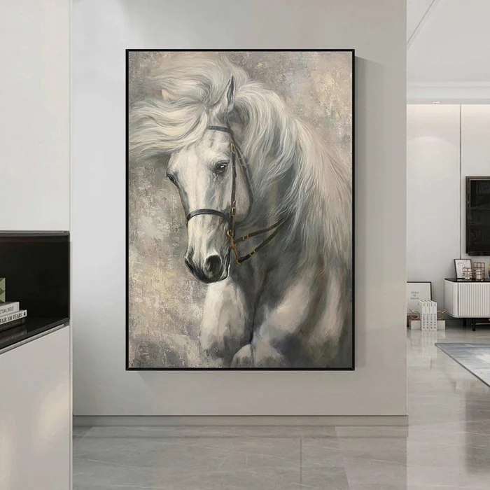 Abstract Animal Art Horse Texture Wall Art #AT016