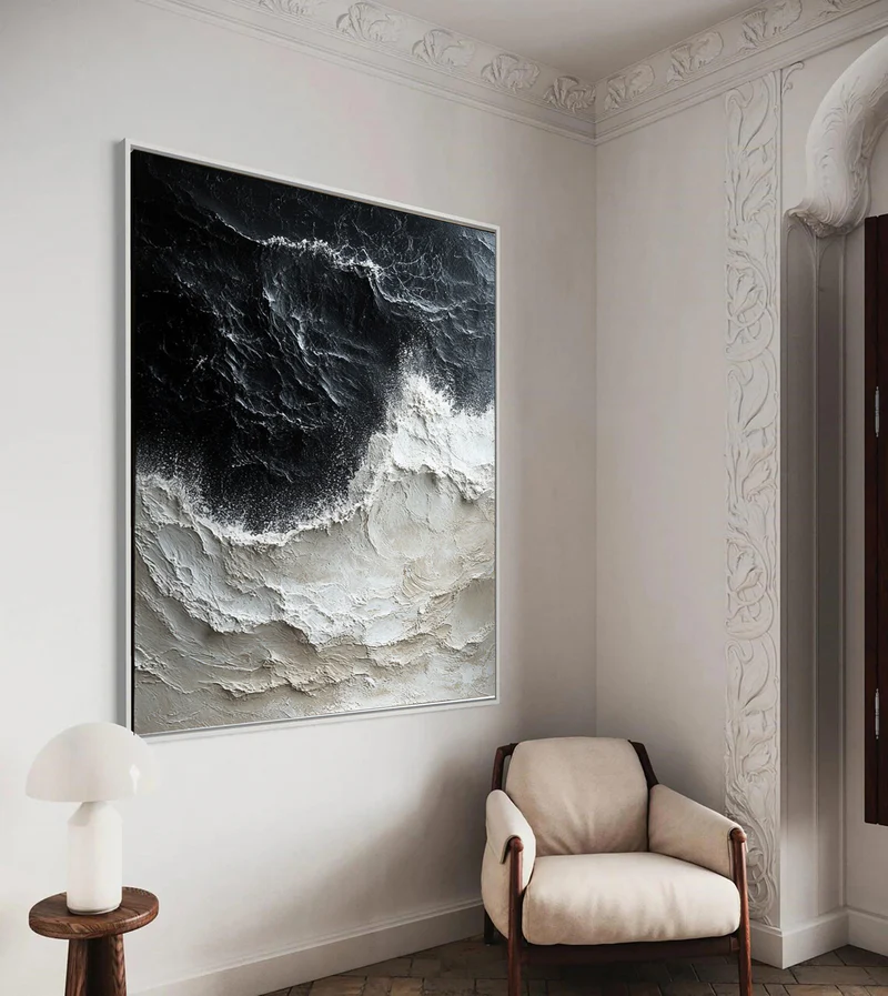 Ocean Wave Art with 3D Textured #WT009