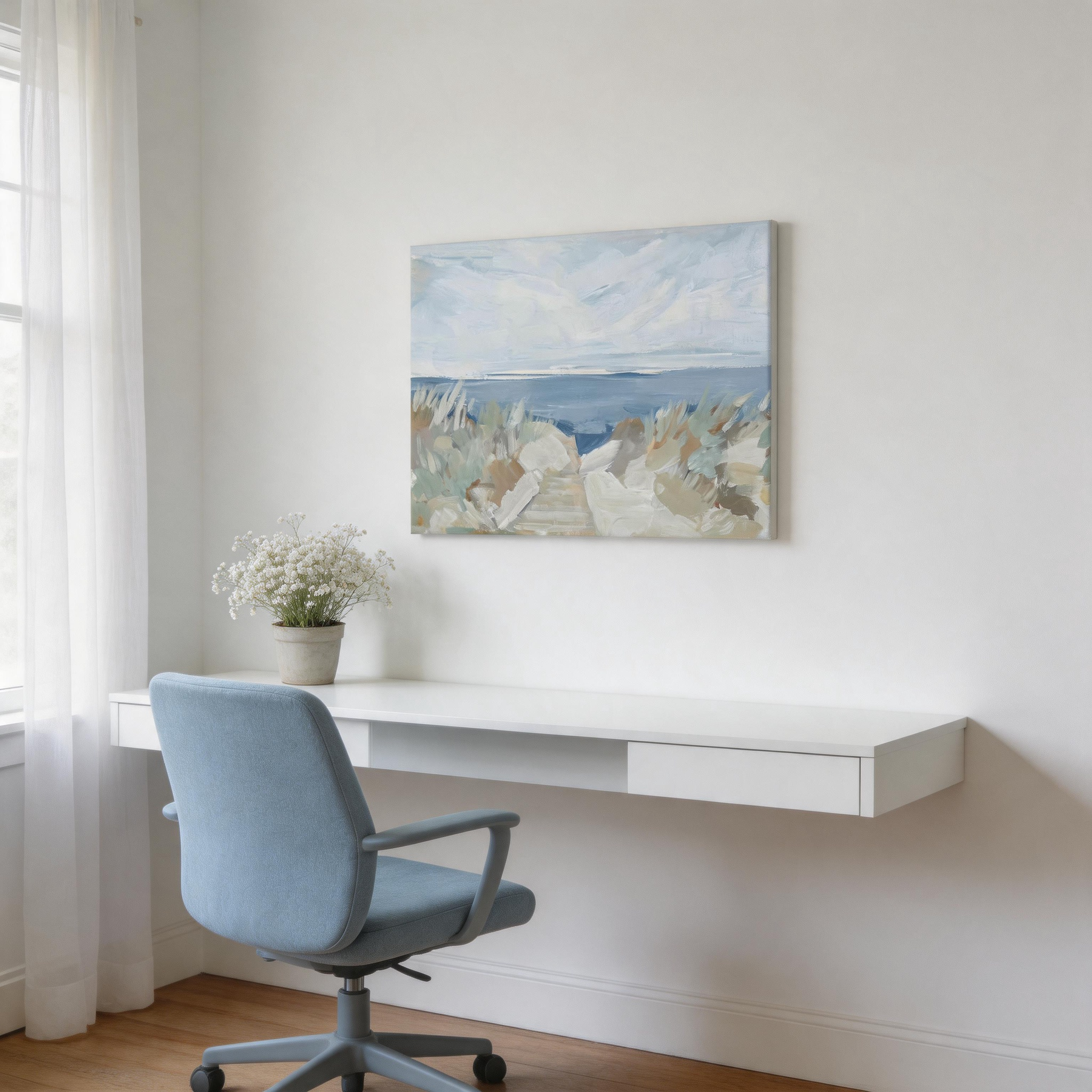 Soft Coastal Landscape Wall Art #BC0010