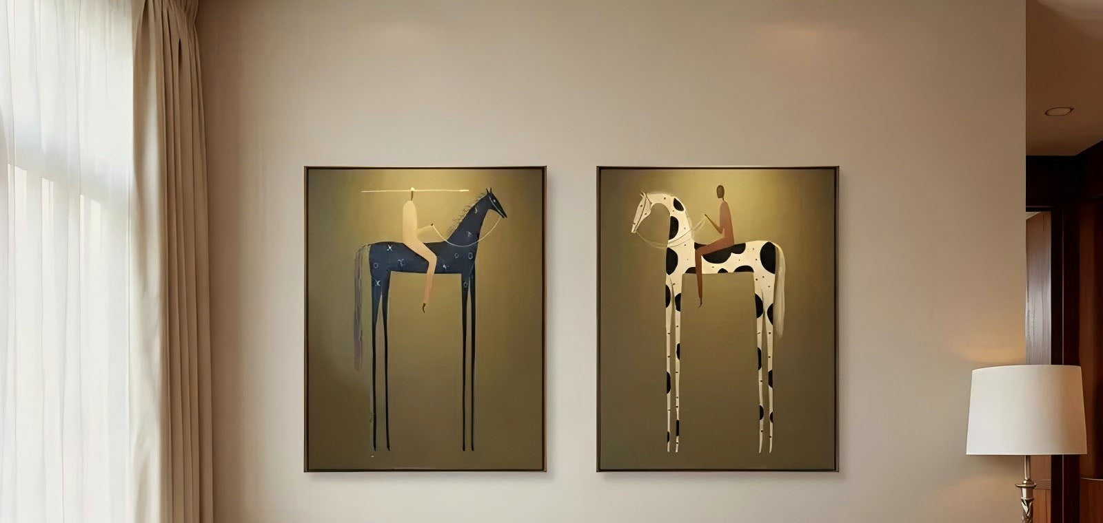 Modern Horse Rider Wall Art