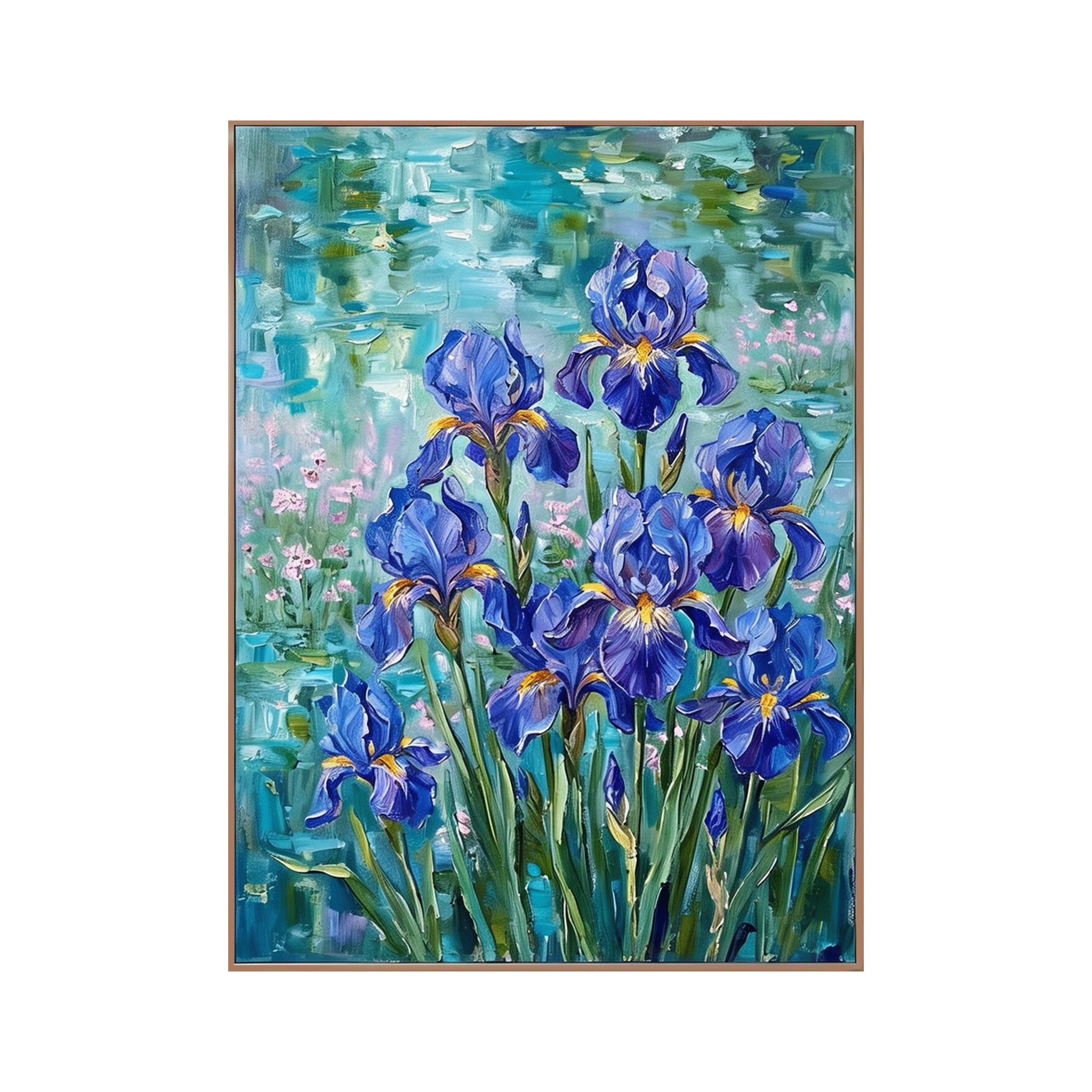 Blue Iris Flower Wall Art #FL080